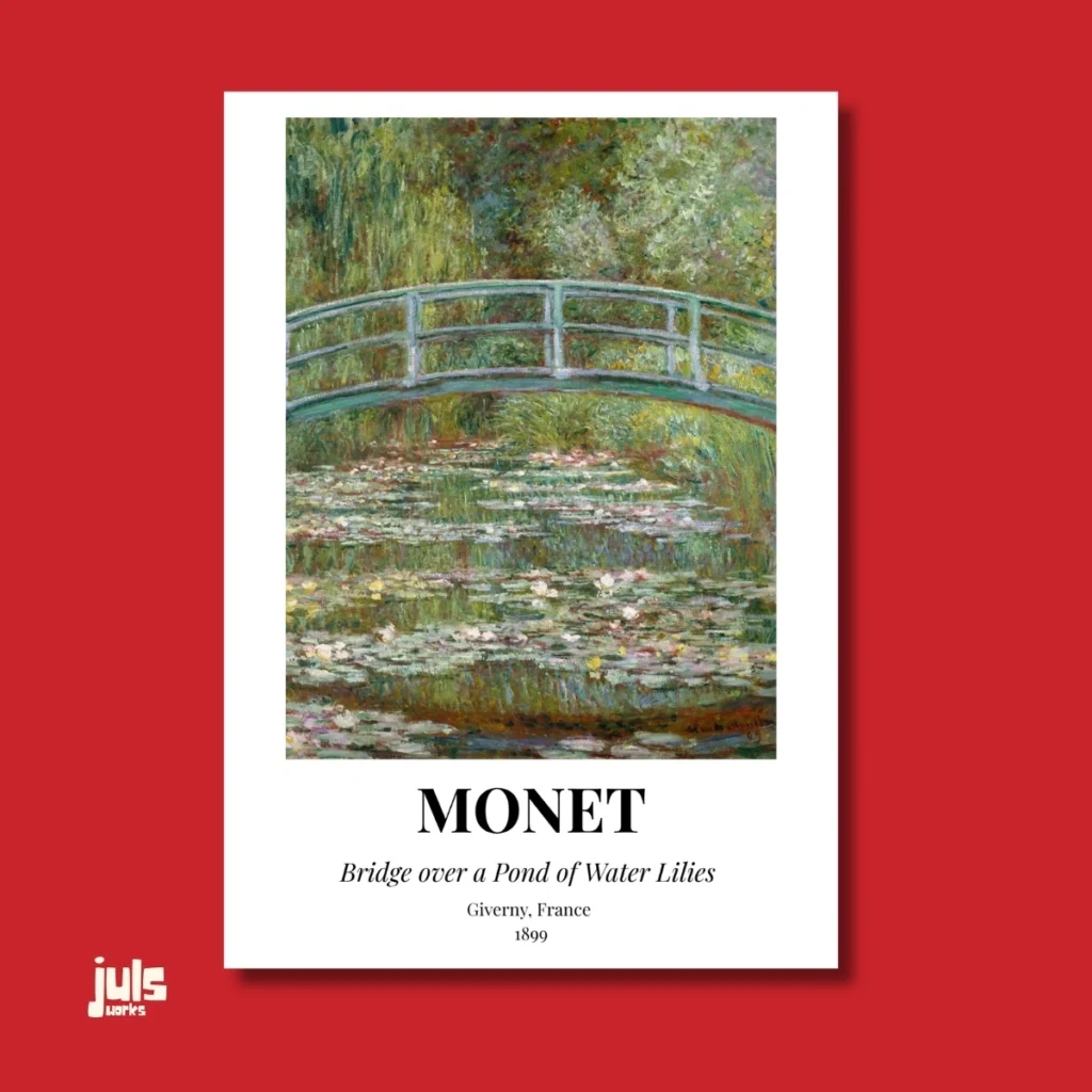 Bridge over a Pond of Water Lilies poster - Monet müze koleksiyonu duvar sanatı