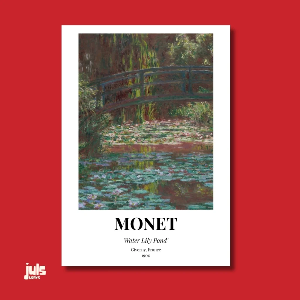 Water Lily Pond poster - Monet müze koleksiyonu duvar sanatı