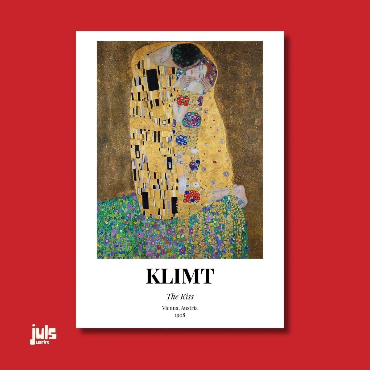 The Kiss poster - Klimt müze koleksiyonu duvar sanatı