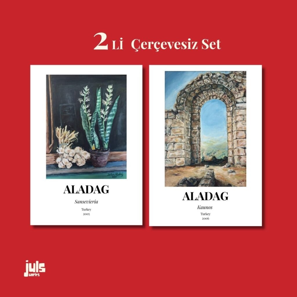 Selim Aladağ Sansevieria ve Kaunos eserlerinden ikili poster seti kapak görseli