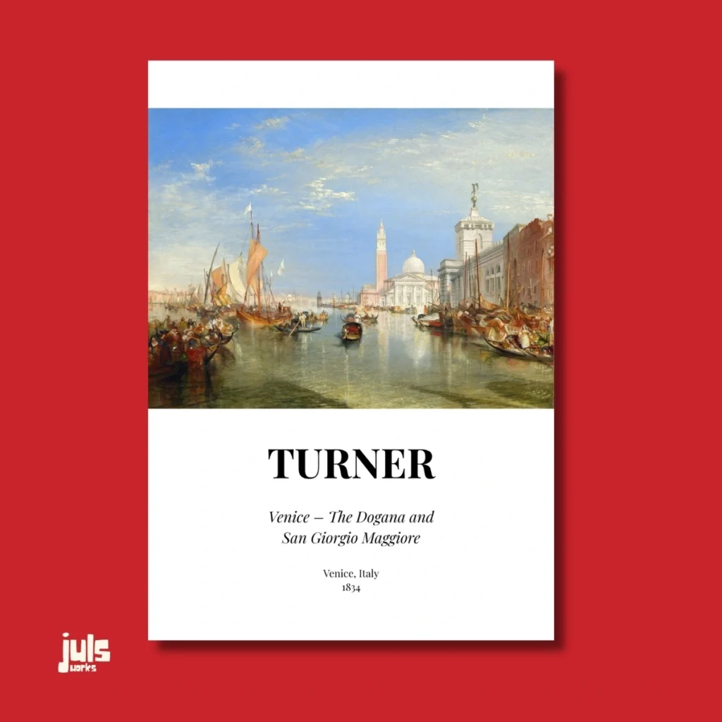 Venice The Dogana and San Giorgio Maggiore poster - Turner müze koleksiyonu duvar sanatı