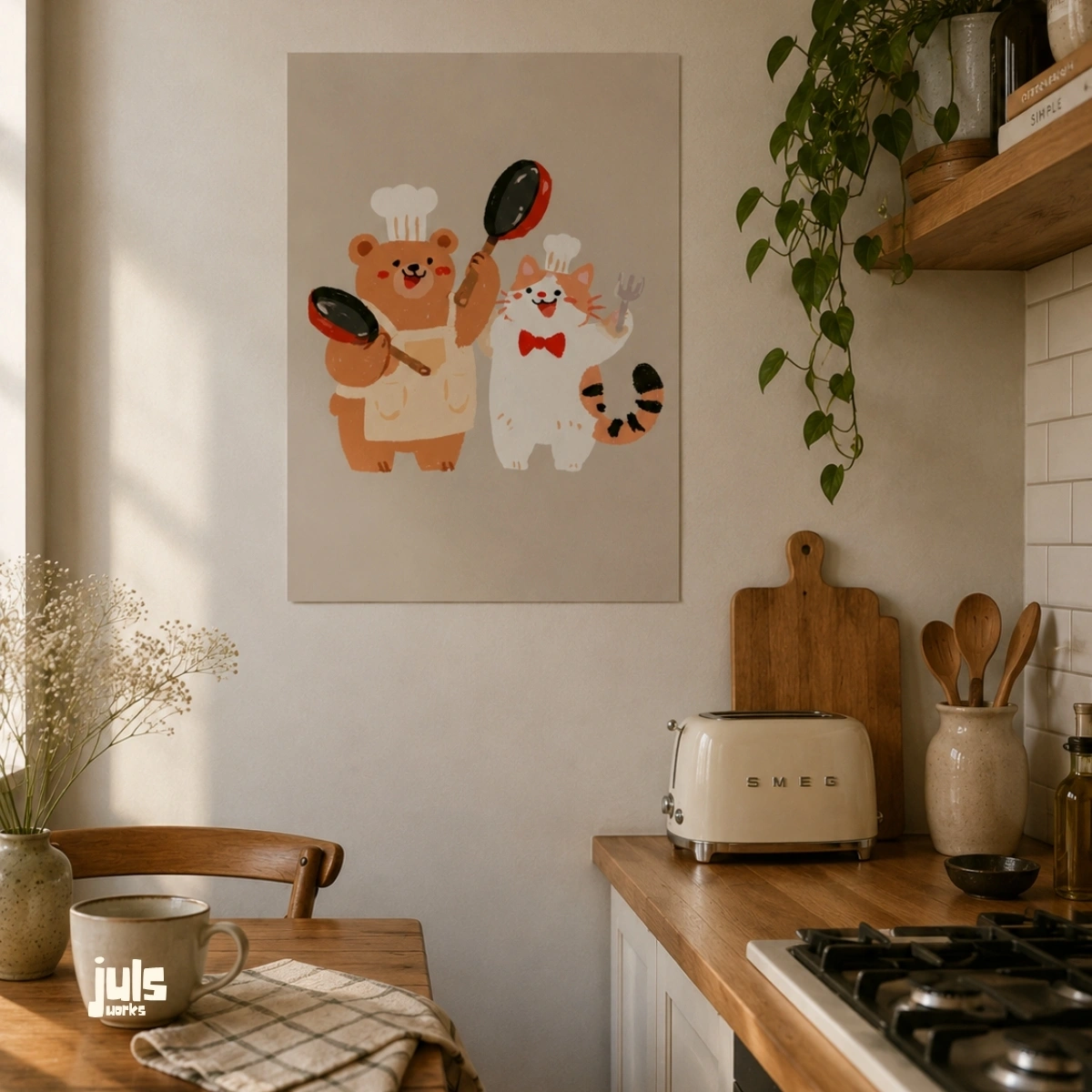Şef Ayı ve Kedi Mutfak Poster