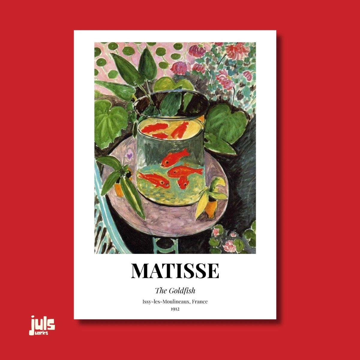 The Goldfish poster - Matisse müze koleksiyonu duvar sanatı