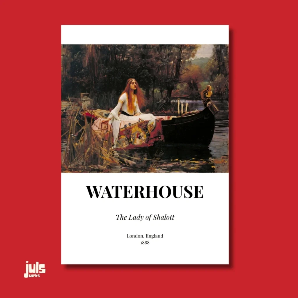 The Lady of Shalott poster - Waterhouse müze koleksiyonu duvar sanatı