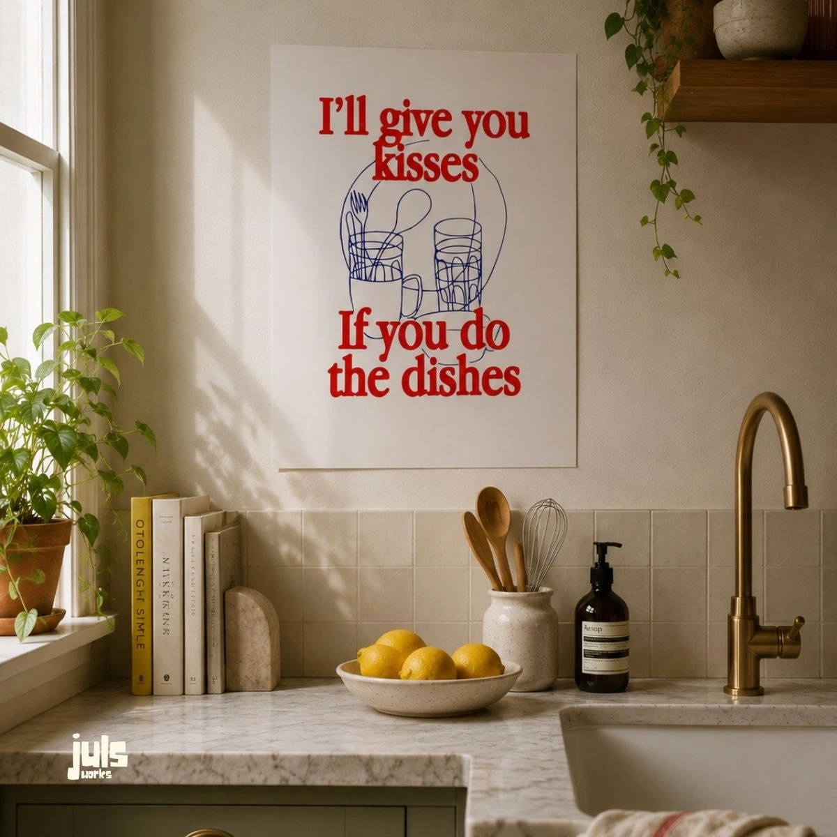 Kisses If You Do The Dishes Poster