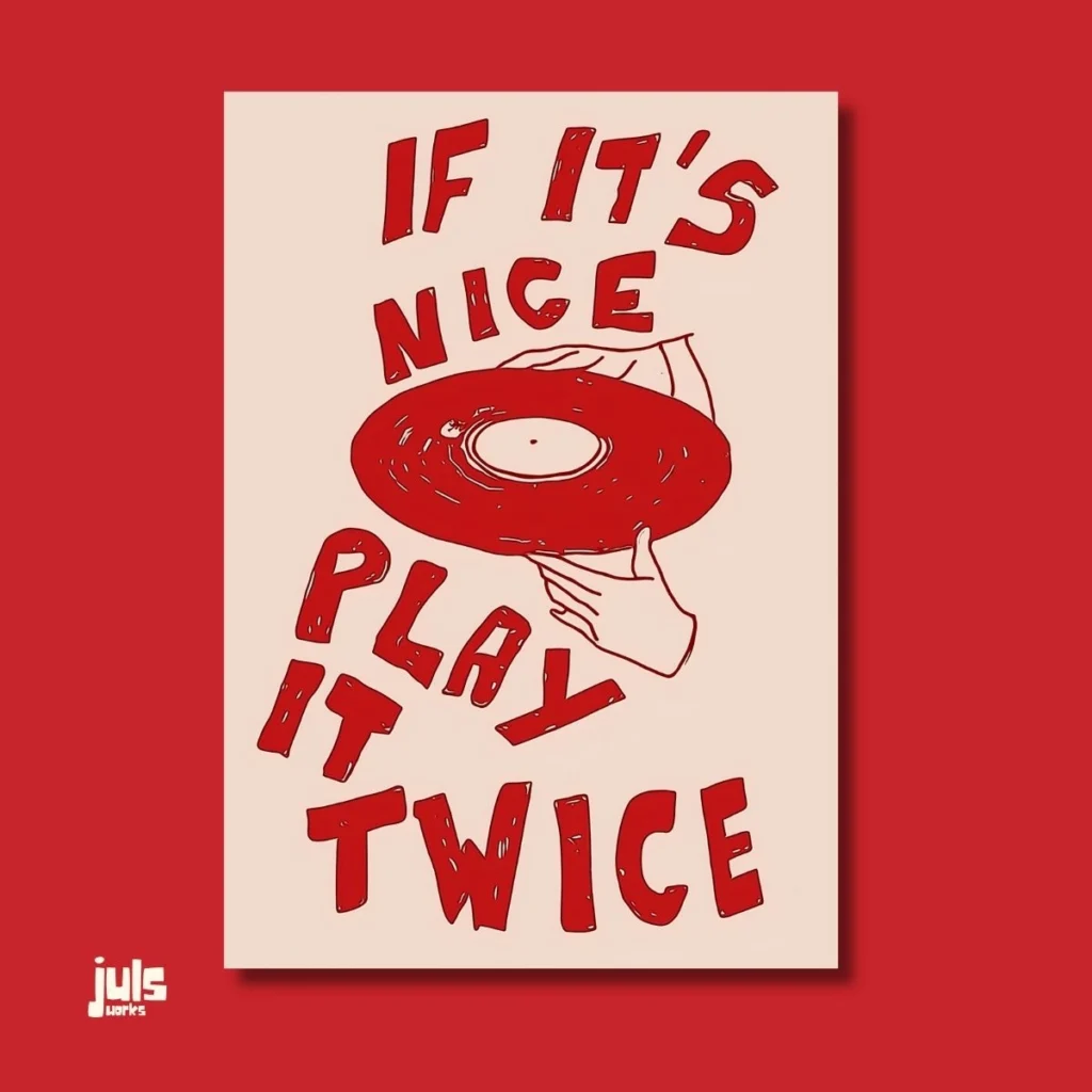 Play It Twice Plak Poster