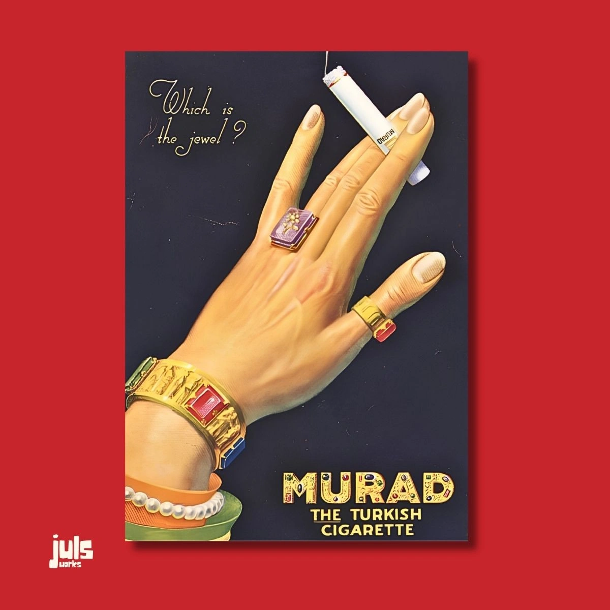 Murad Turkish Cigarette Vintage Poster