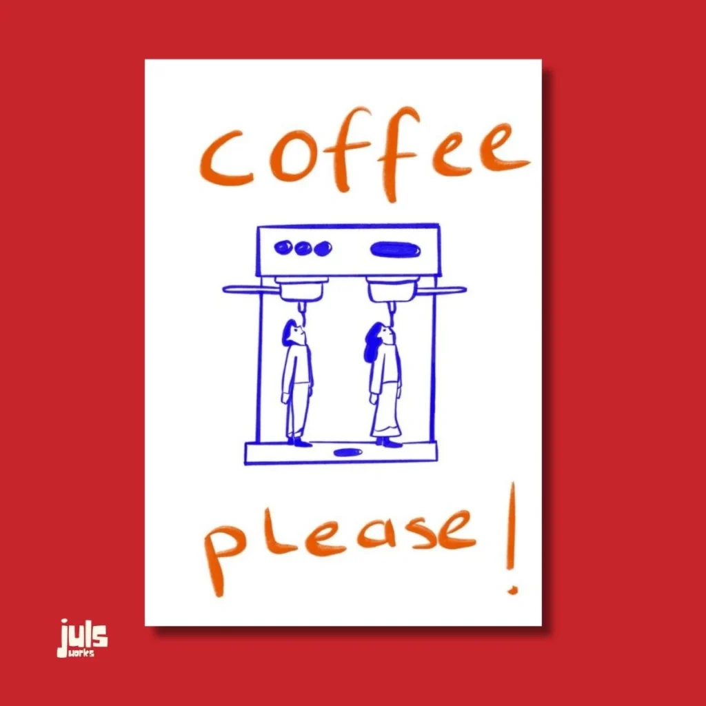 Coffee Please Kahve Poster