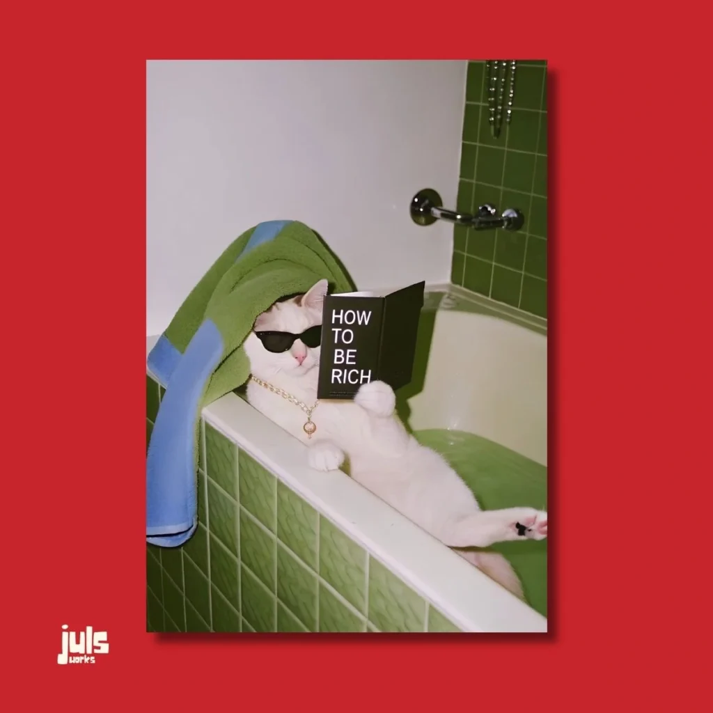 How To Be Rich Küvette Kedi Poster