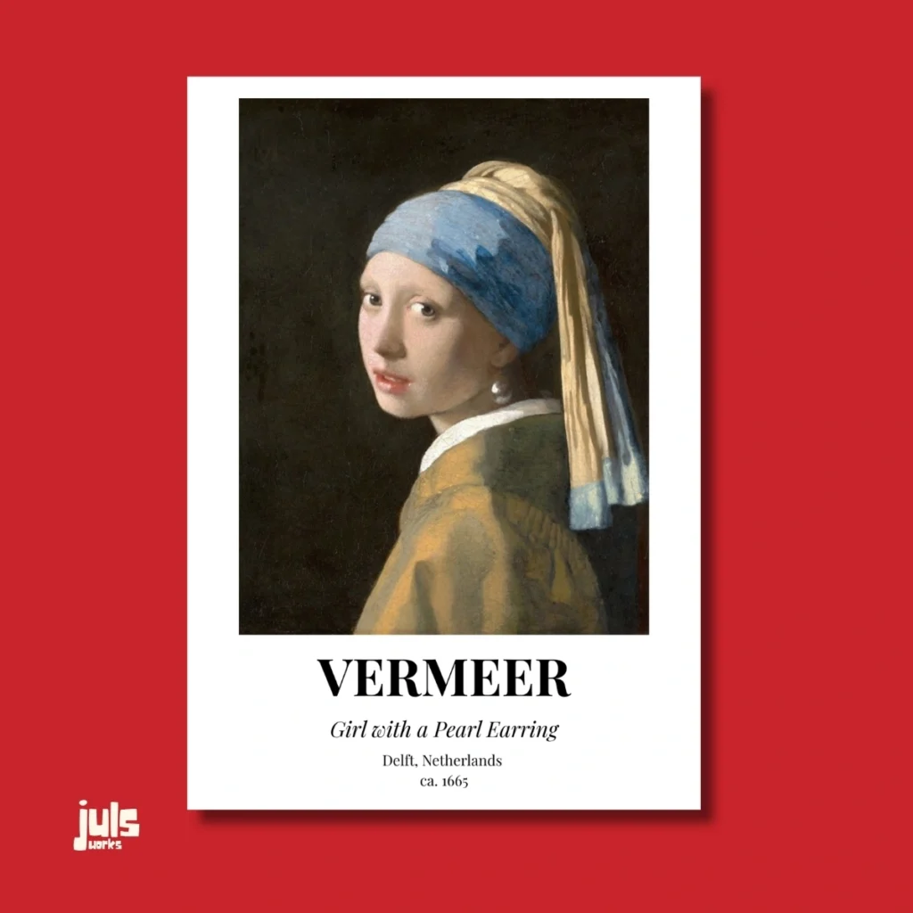 Girl with a Pearl Earring poster - Vermeer müze koleksiyonu duvar sanatı