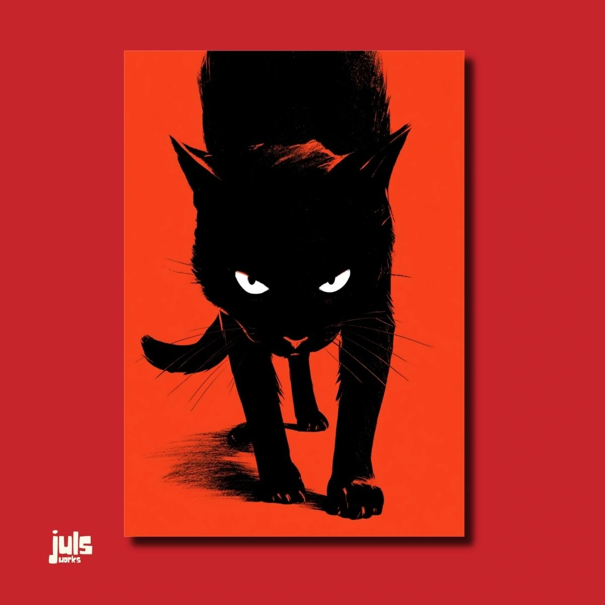 Kızgın Siyah Kedi Poster