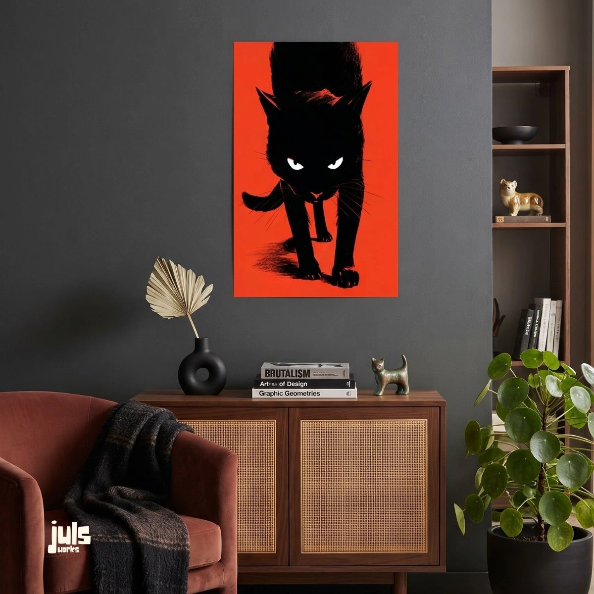 Kızgın Siyah Kedi Poster