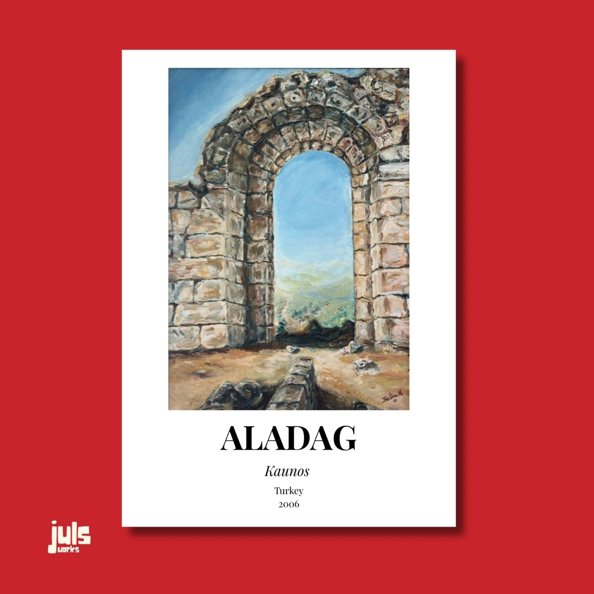 Kaunos poster - Selim Aladağ müze koleksiyonu duvar sanatı