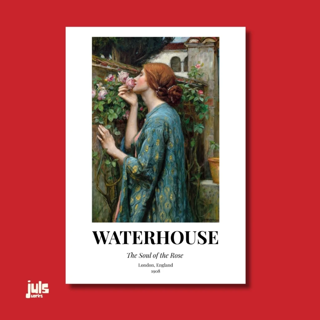 The Soul of the Rose poster - Waterhouse müze koleksiyonu duvar sanatı