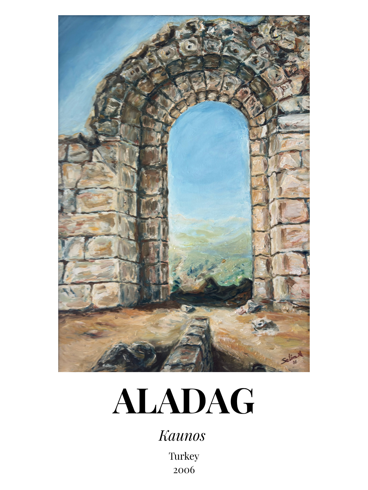 Selim Aladağ’ın Kaunos taş kemer resminden yapılmış poster