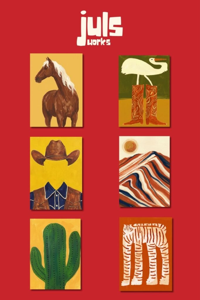 Go West — 6'lı Poster Seti