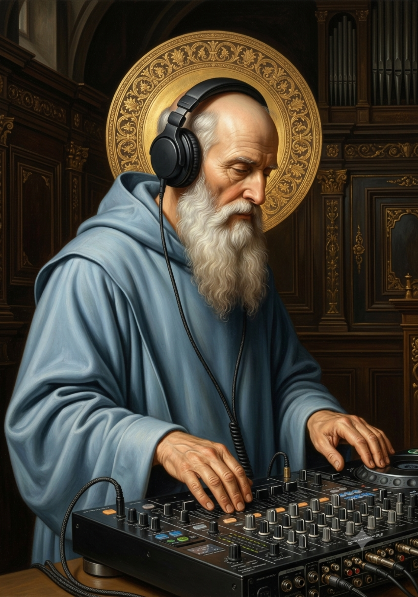 DJ keşiş — modern poster seçkisi